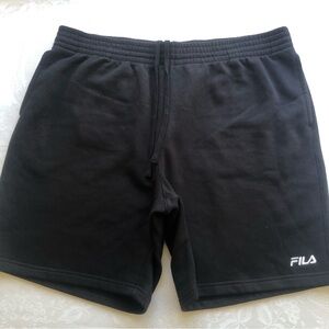 FILA Men’s Size XXL Black Fleece Activewear Athletic Shorts Elastic Waist Casual
